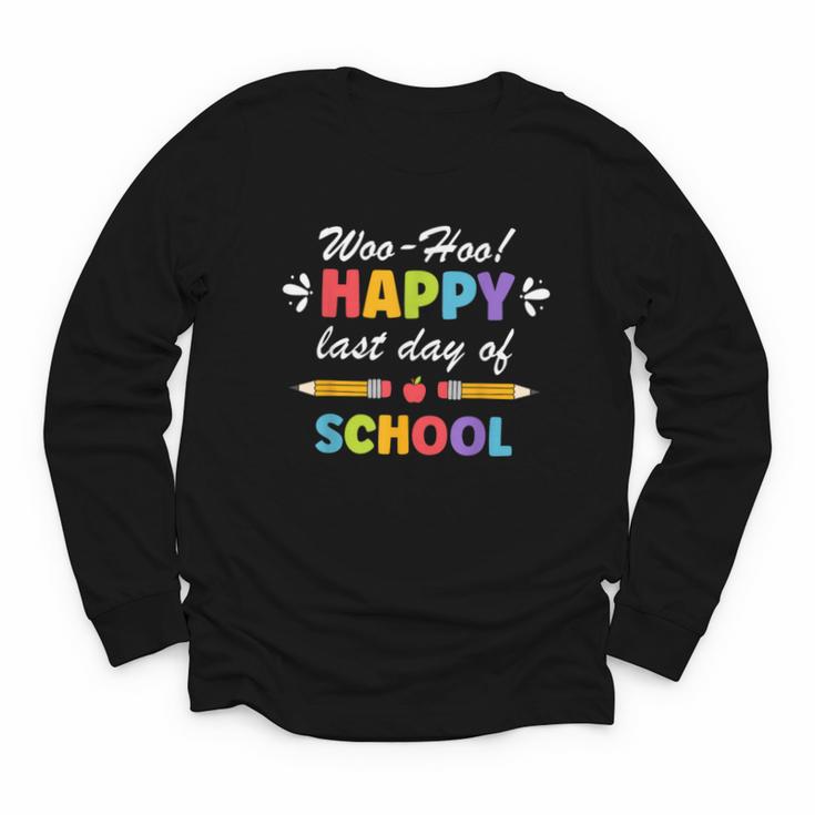 Woo-Hoo Happy Last Day Of School Fun Back To School Youth Long Sleeve Tee