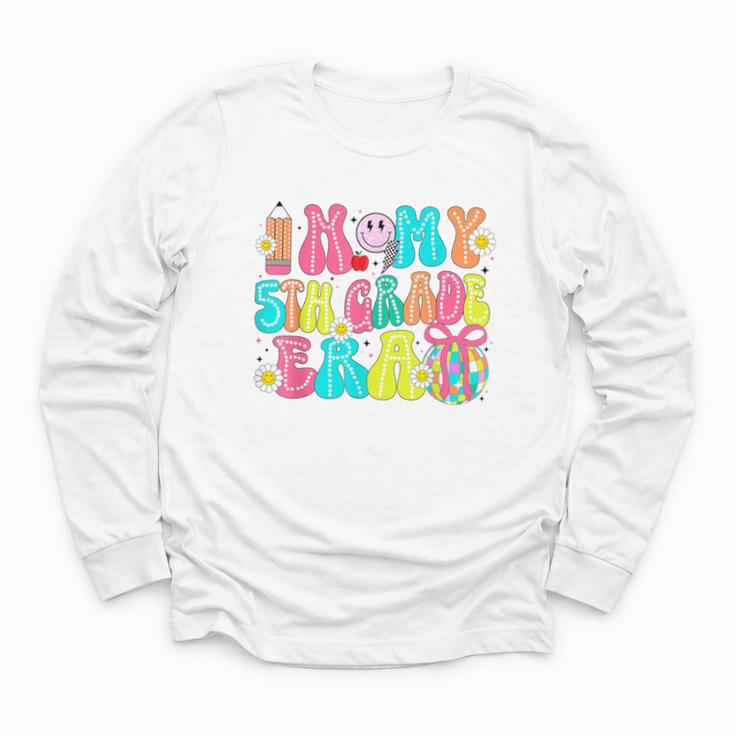 In My 5th Grade Era Coquette Bow Back To School Fifth Grade Youth Long Sleeve Tee