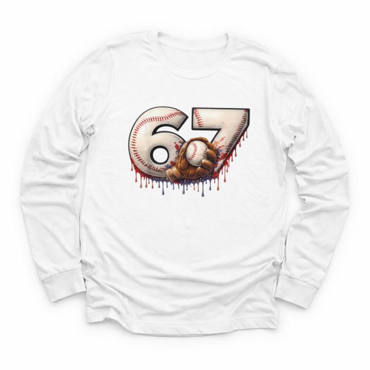 6 7 Six Seven American Baseball Graphic Youth Long Sleeve Tee