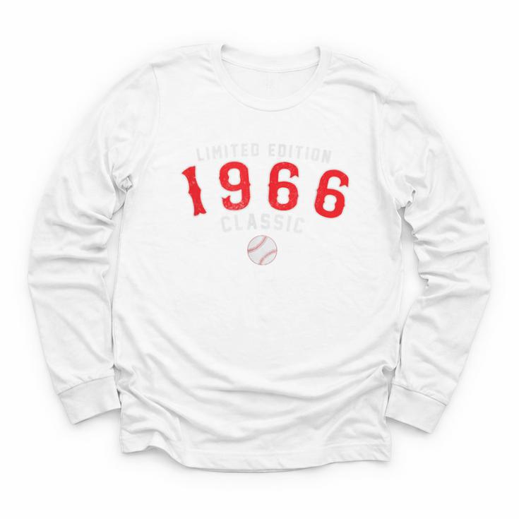 60 Year Old 1966 Classic Baseball 60th Birthday Youth Long Sleeve Tee