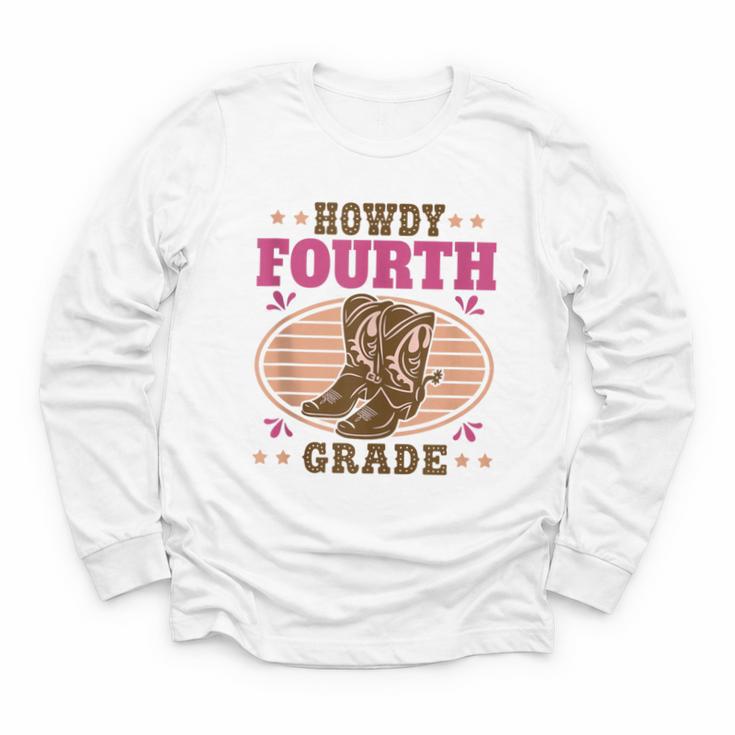 Back To School Howdy Fourth Grade Girls Youth Long Sleeve Tee