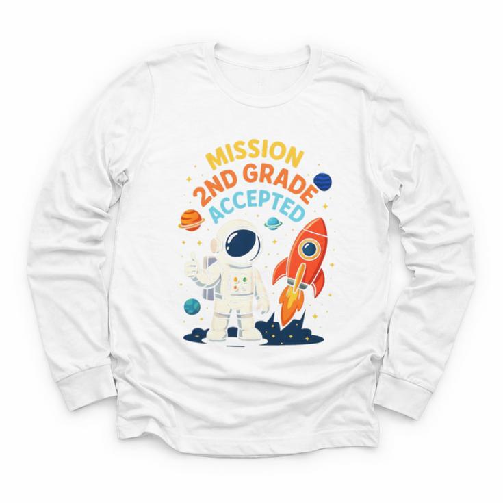 Back To School Mission Second 2nd Grade Accepted Astronaut Premium Tri-Blend Youth Long Sleeve Tee