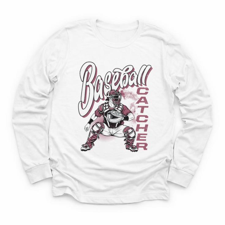 Baseball Catcher Gear Home Plate Youth Long Sleeve Tee