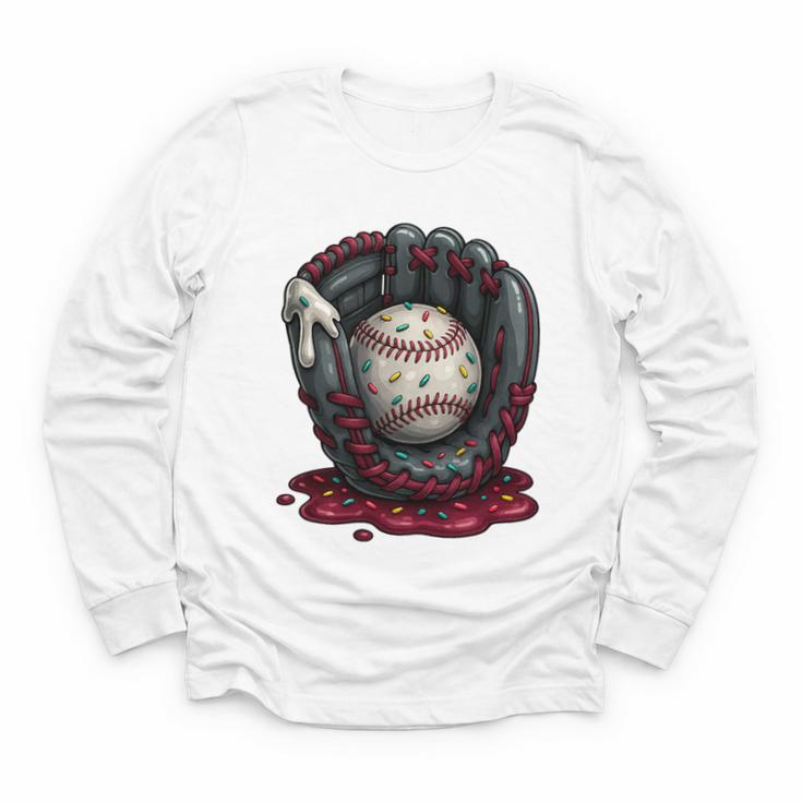 Baseball Drip Team For Boys And Girls Ice Cream Cool Premium Tri-Blend Youth Long Sleeve Tee