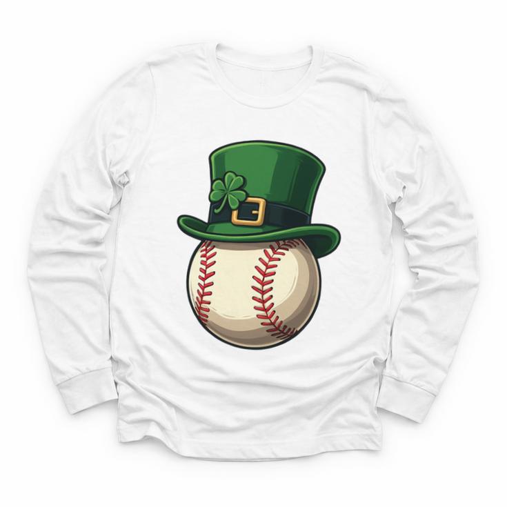 Baseball Leprechaun Hat Saint Patrick Retro Youth Long Sleeve Tee