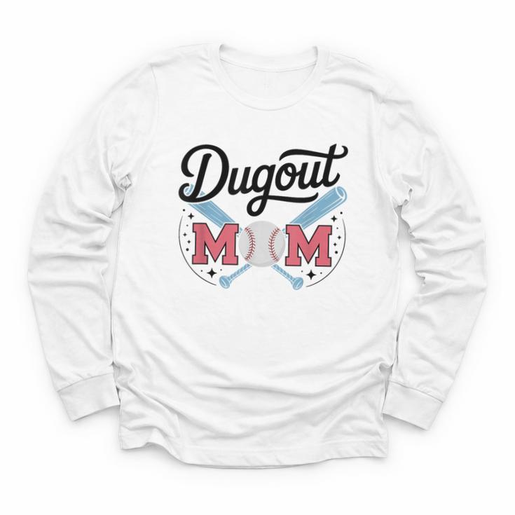 Baseball Mom – Proud Dugout Supporter Youth Long Sleeve Tee