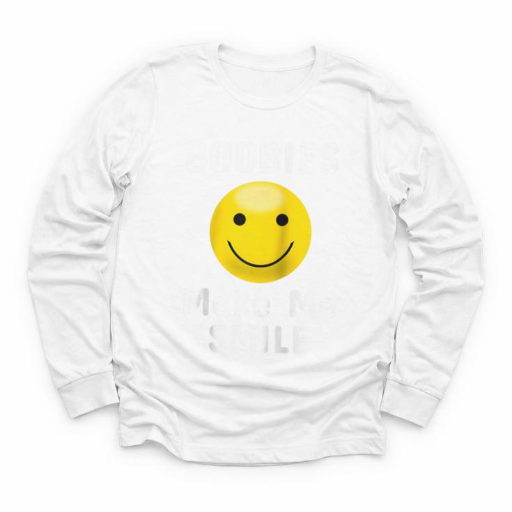 Boobies Make Me Smile Mardi Gras Raglan Baseball Tee Youth Long Sleeve Tee