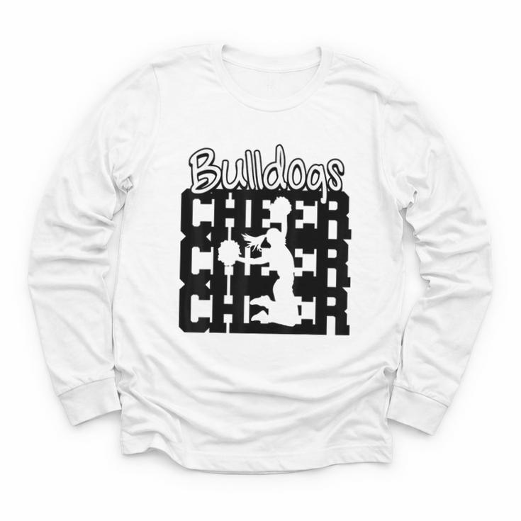Bulldogs Cheer Back To School Cheerleading Spirit Youth Long Sleeve Tee