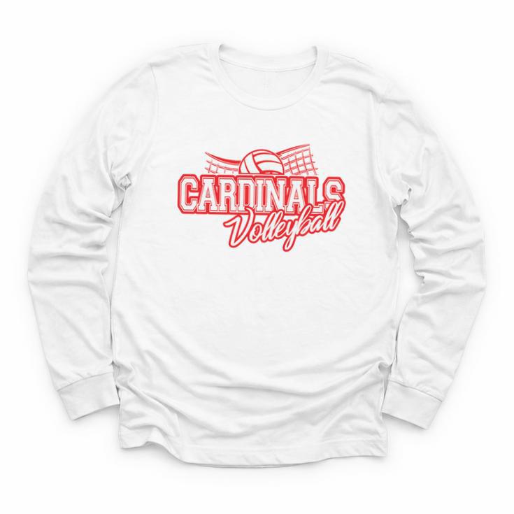 Cardinals Volleyball Back To School Spirit R Youth Long Sleeve Tee