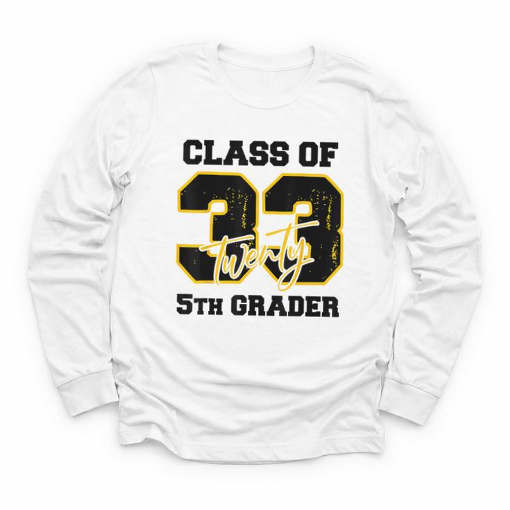 Class Of 2033 5th Grader Elementary School Back To School Youth Long Sleeve Tee
