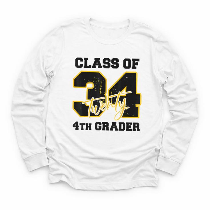 Class Of 2034 4th Grader Elementary School Back To School Youth Long Sleeve Tee