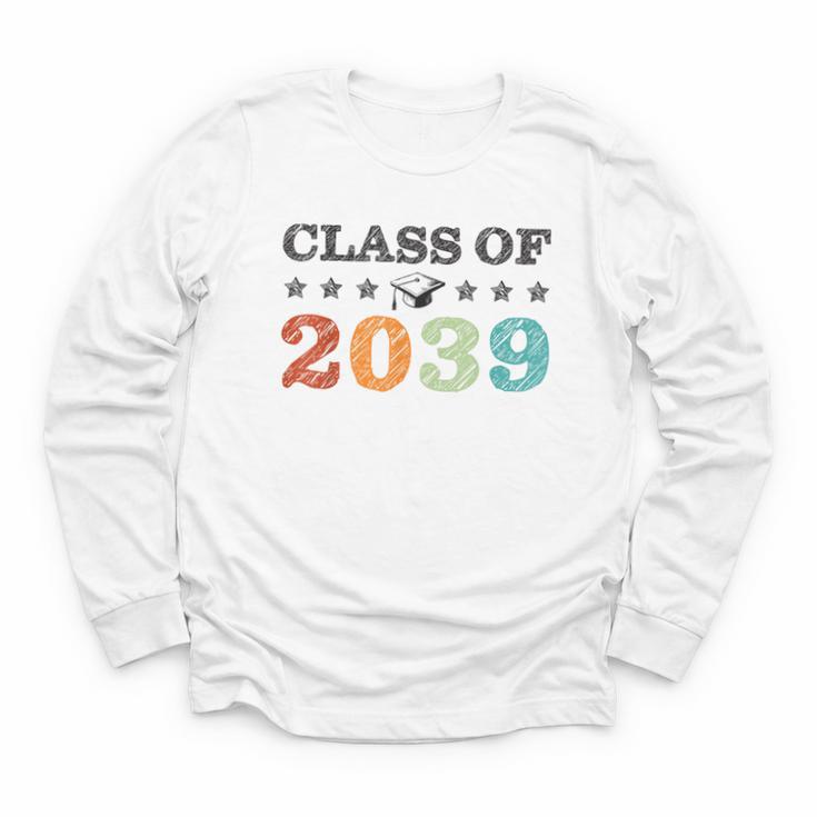 Class Of 2039 Grow With Me Back To School Graduation Youth Long Sleeve Tee