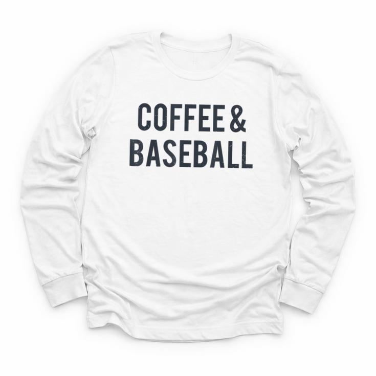 Coffee And Baseball Youth Long Sleeve Tee