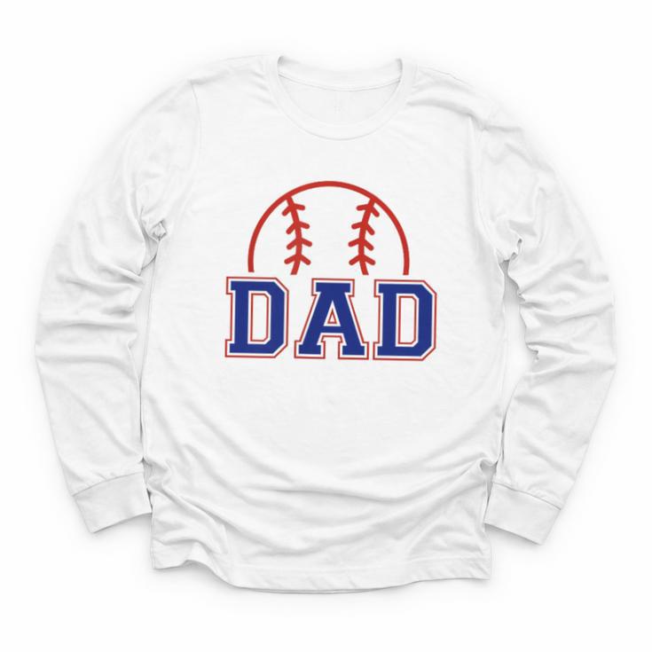 Dad Of Rookie 1st Birthday Baseball Boy Family Matching Youth Long Sleeve Tee
