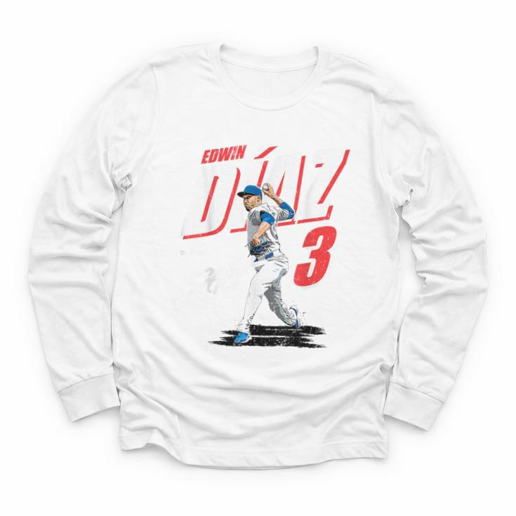 Edwin Diaz Los Angeles D Baseball Players MLBEDD204M Youth Long Sleeve Tee
