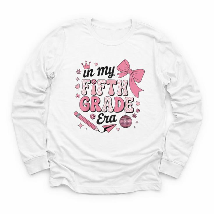 In My Fifth Grade The Girls Bow Back To School Youth Long Sleeve Tee
