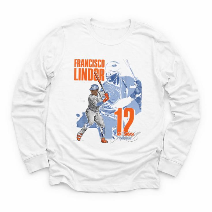 Francisco Lindor New York M Baseball Players MLBFLI304N Youth Long Sleeve Tee