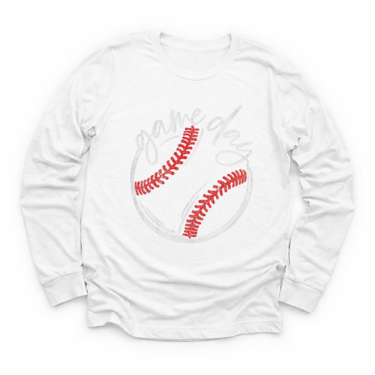 Game Day Baseball Baseball Lovers Softball Life Mom Premium Tri-Blend Youth Long Sleeve Tee