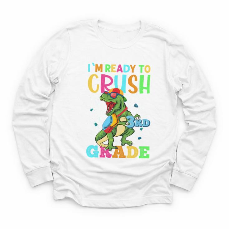 I'm Ready To Crush 3rd Grade Dinosaur Back To School Youth Long Sleeve Tee