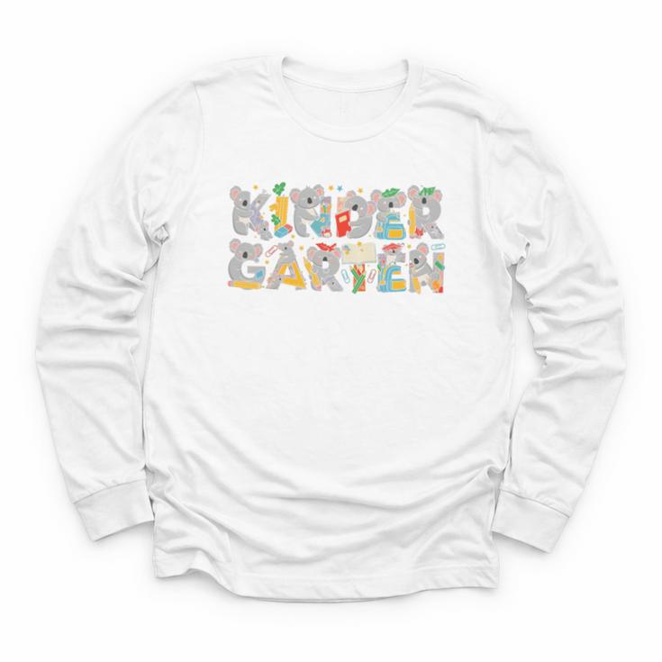 Koala Kindergarten Back To School Kids Boys Girls Premium Tri-Blend Youth Long Sleeve Tee