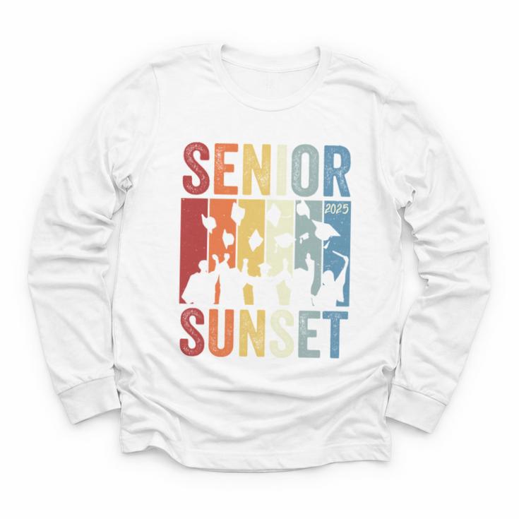 Last First Day Senior Sunset Class Of 2025 Back To School Performance Youth Long Sleeve Tee