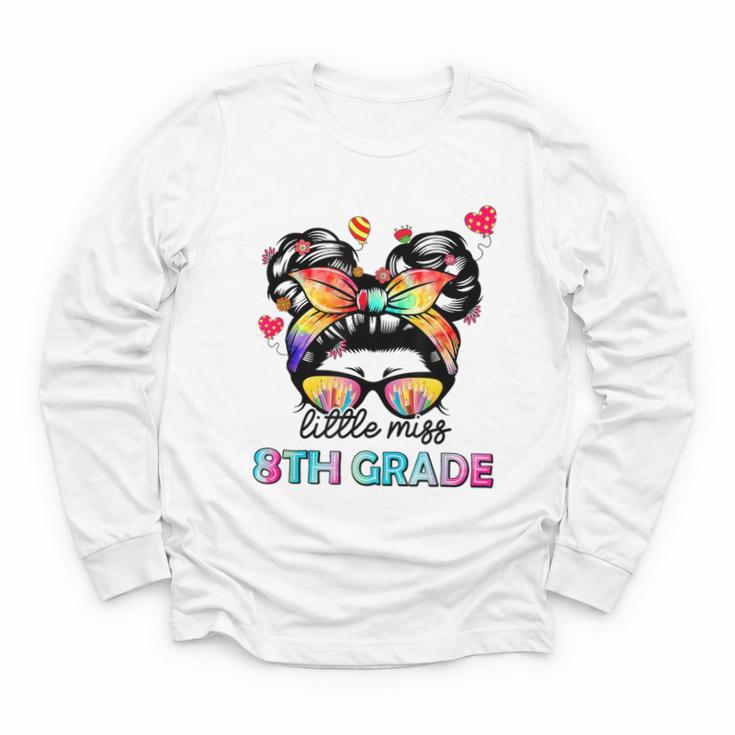 Little Miss Eighth Grade Back To School 8th Grade Girls Youth Long Sleeve Tee