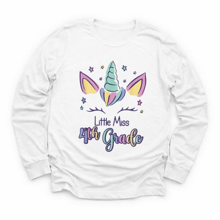 Little Miss Fourth Grade 2026 Back To School 4th Grade Girls Youth Long Sleeve Tee