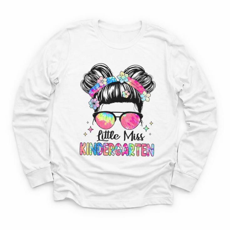 Little Miss Kindergarten Girls Kids Back To School Kinder Youth Long Sleeve Tee
