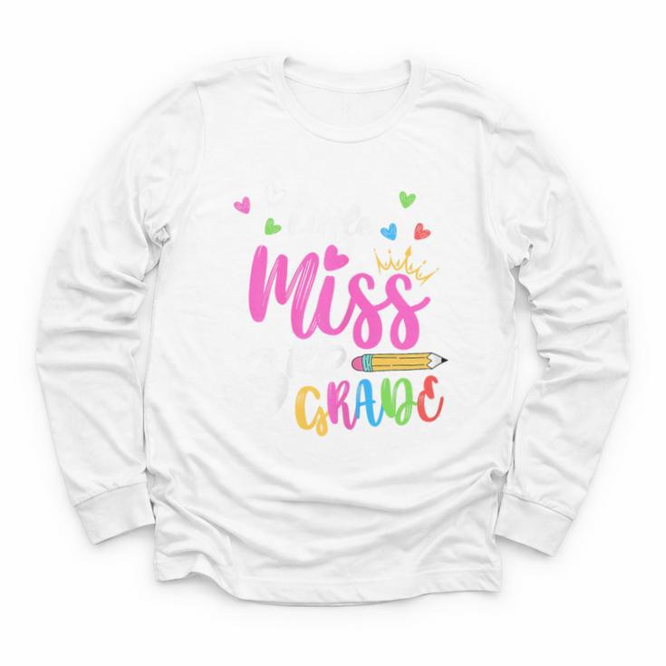 Little Misss Third Grade Back To School 3rd Grader Girl Youth Long Sleeve Tee