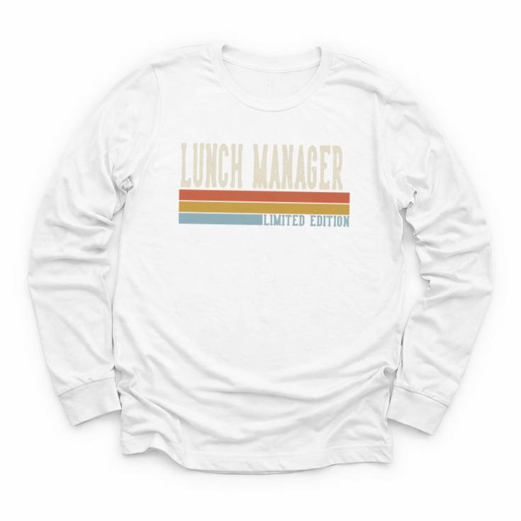 Lunch Manager Week Retro Vintage Back To School Day Premium Tri-Blend Youth Long Sleeve Tee
