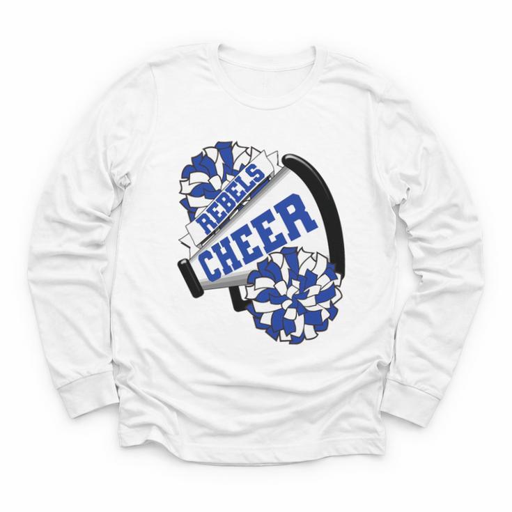 Rebels Cheer Back To School Cheerleading Spirit B Premium Tri-Blend Youth Long Sleeve Tee