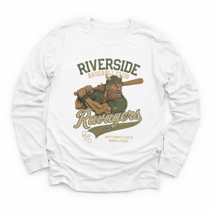 Riverside Ravagers Retro Minor League Baseball Youth Long Sleeve Tee