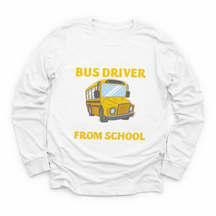 School Bus Driver Kindness Humor Back To School Quote Premium Tri-Blend Youth Long Sleeve Tee