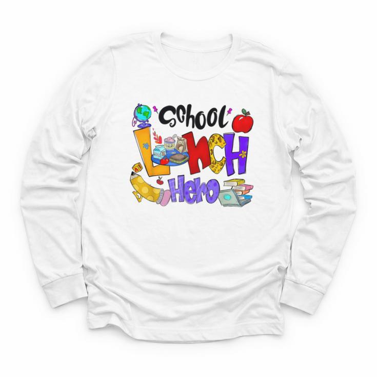 School Lunch Hero Cafeteria Squad Workers Back To School Youth Long Sleeve Tee