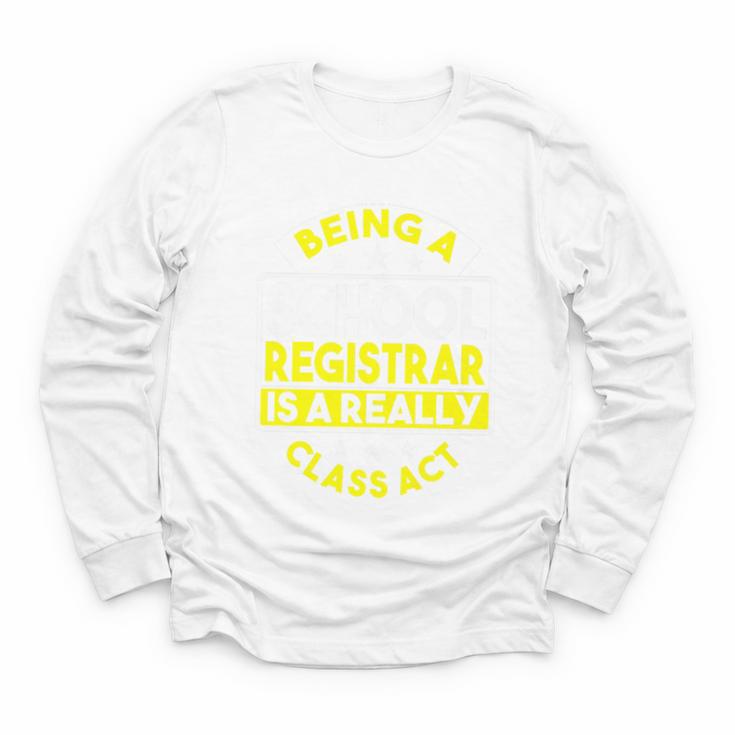 School Registry Student Enrollment Back To School Registrar Premium Youth Long Sleeve Tee