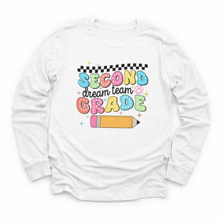 Second Grade Dream Team Back To School First Day Of School Performance Youth Long Sleeve Tee