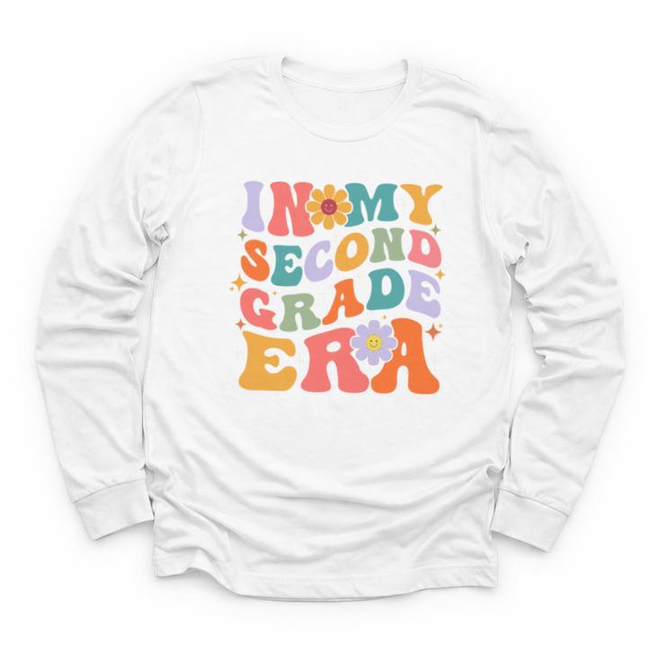 In My Second Grade Era Back To School Retro Groovy 2nd Grade Youth Long Sleeve Tee