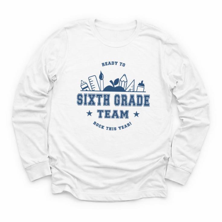 Sixth Grade Team Back To School Youth Long Sleeve Tee