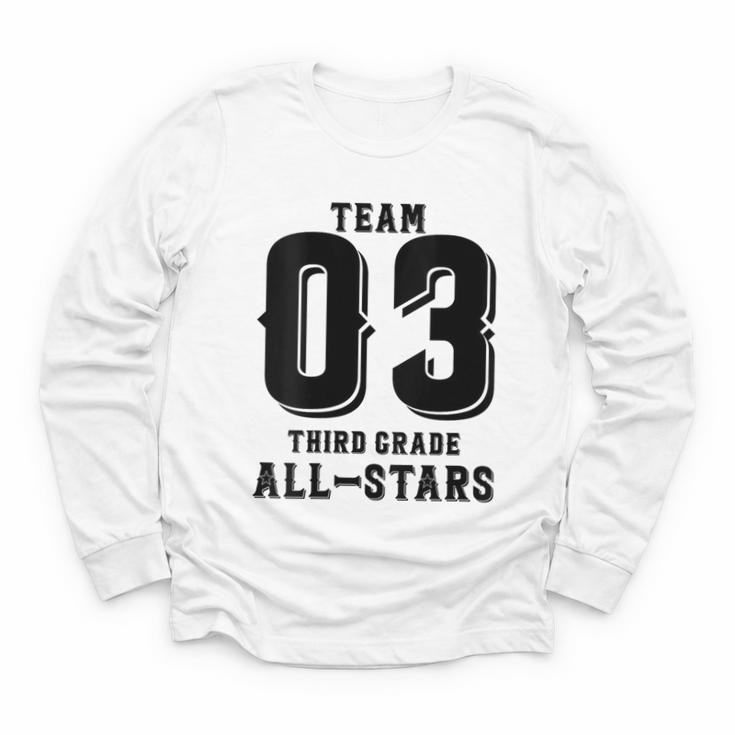 Team 3rd Grade All-Stars Back To School Tee For Stude Youth Long Sleeve Tee