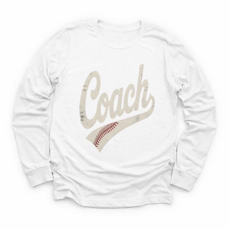 Vintage Baseball Coach Youth Long Sleeve Tee