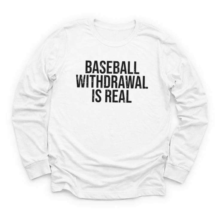 Vintage Baseball Withdrawal Is Real Premium Tri-Blend Youth Long Sleeve Tee