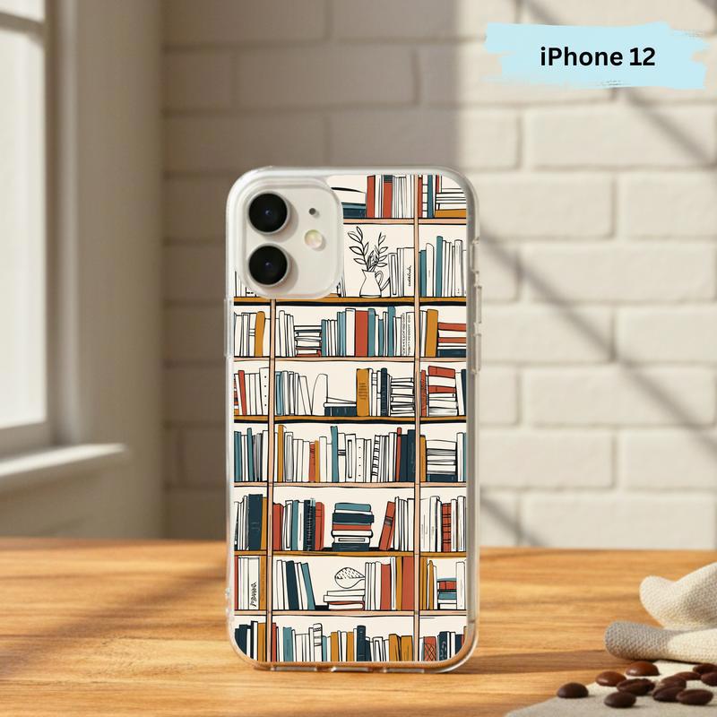 Boho Bookshelf Art - Modern Reader Aesthetic Phone Case IPhone
