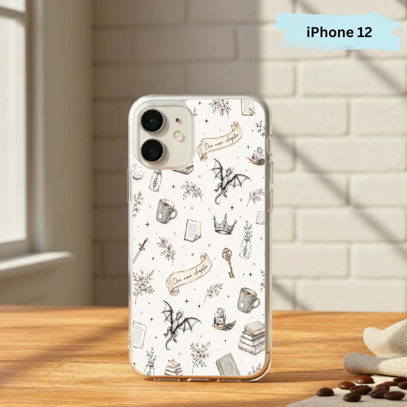 Fantasy Book Lover Pattern - One More Chapter Aesthetic Phone Case IPhone