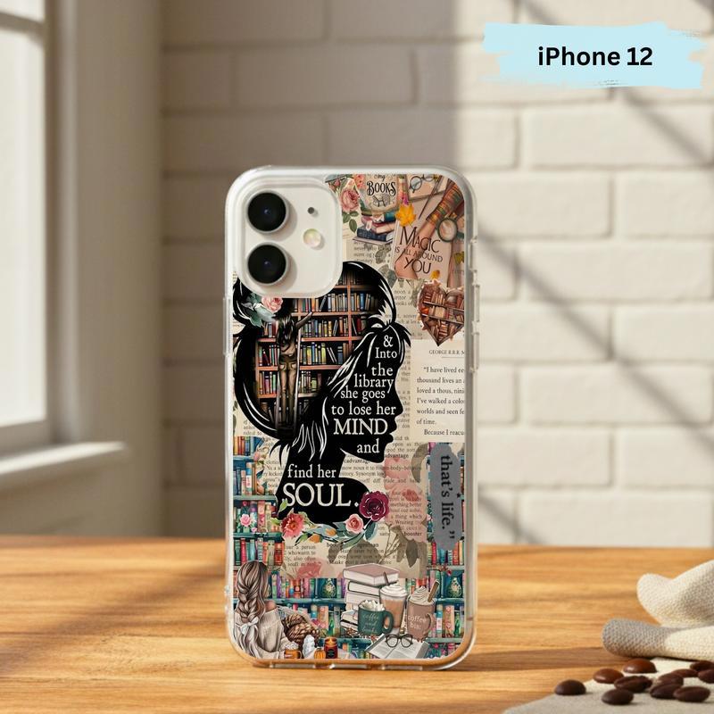 Into The Library She Goes - Book Lover Collage Phone Case IPhone