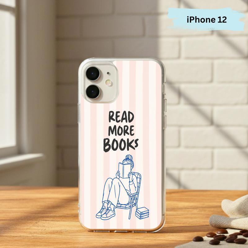 Minimalist Book Lover Quote - Read More Books Phone Case IPhone Minimalist Book Lover Quote - Read More Books Phone Case IPhone