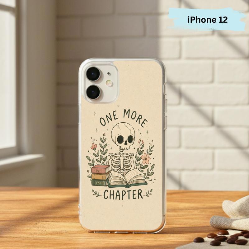 One More Chapter Skeleton - Gothic Book Lover Art Phone Case IPhone