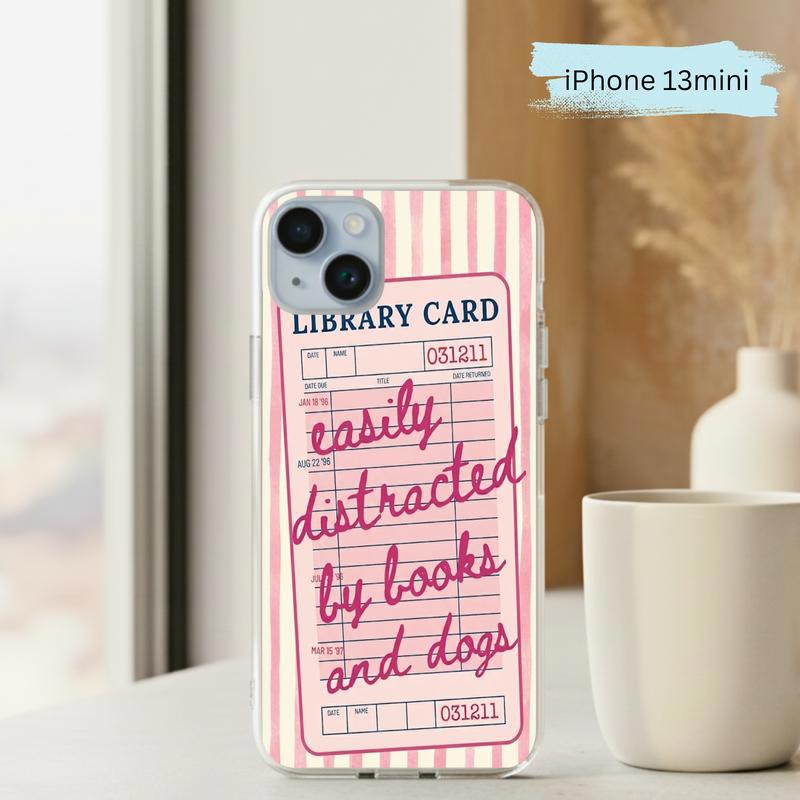 Easily Distracted By Books And Dogs - Funny Book Lover Phone Case IPhone