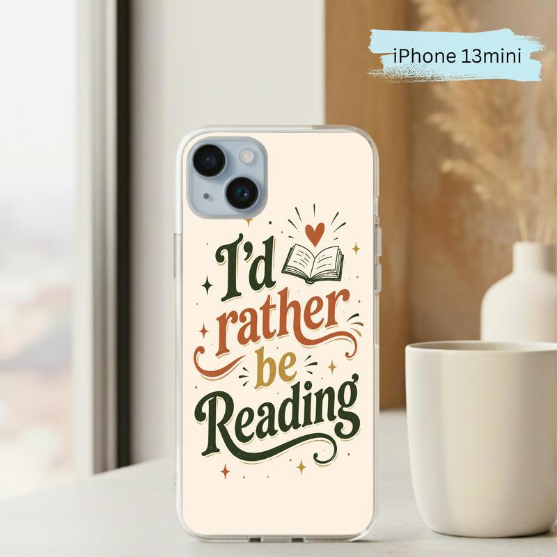 I’d Rather Be Reading - Retro Book Lover Quote Phone Case IPhone