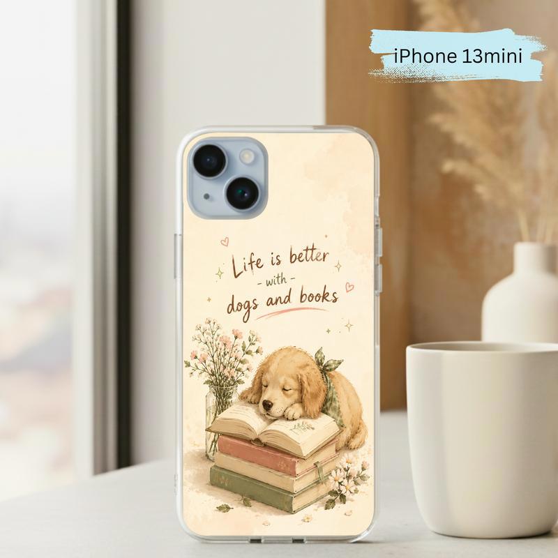 Life Is Better With Dogs And Books - Cute Book Lover Phone Case IPhone