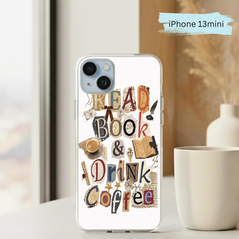 Read Book And Drink Coffee - Vintage Collage Reader Art Phone Case IPhone